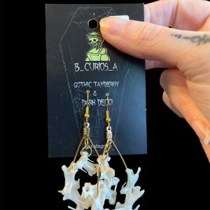 bone oorbellen druppelvorm goudkleur extra