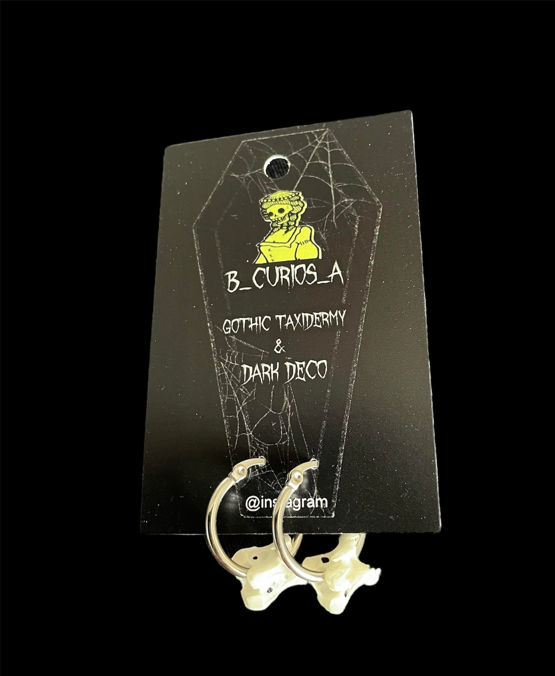 Bone Oorbellen Klein zilver