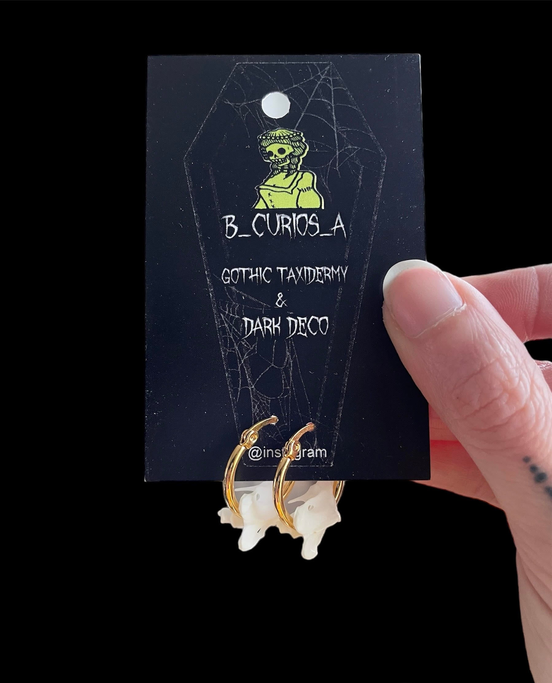 Bone Oorbellen Klein goudkleur