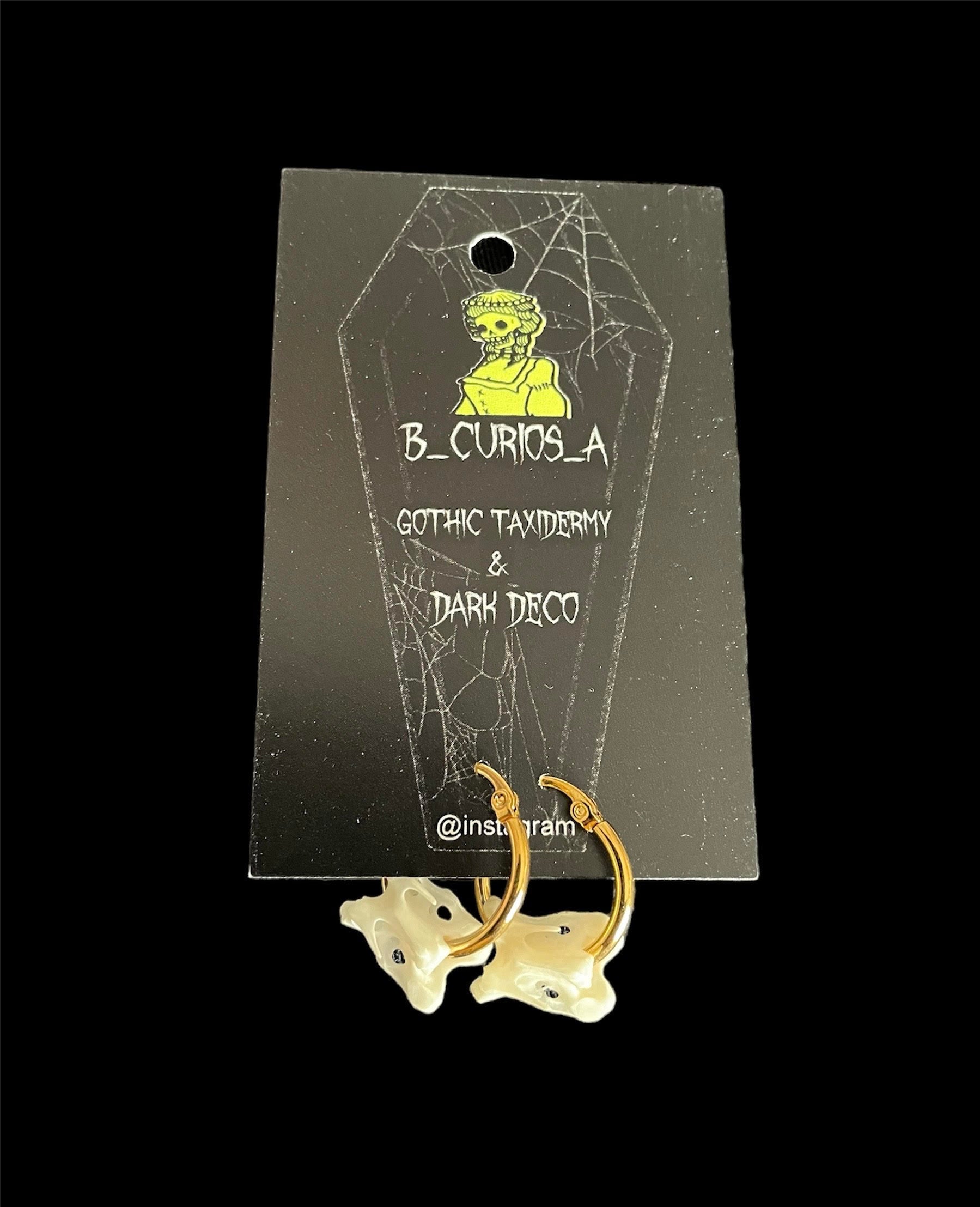 Bone Oorbellen Klein goudkleur